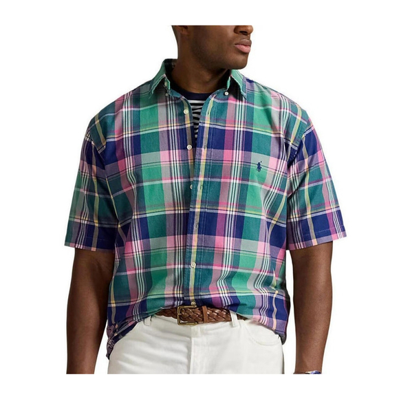 Polo Ralph Lauren Other - Polo Ralph Lauren Classic Fit Large Plaid Oxford Short Sleeve Woven Shirt Medium
